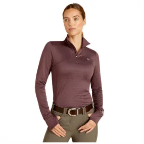 10046770 Ariat Women's Gridwork 1/4 Zip Baselayer - Huckleberry