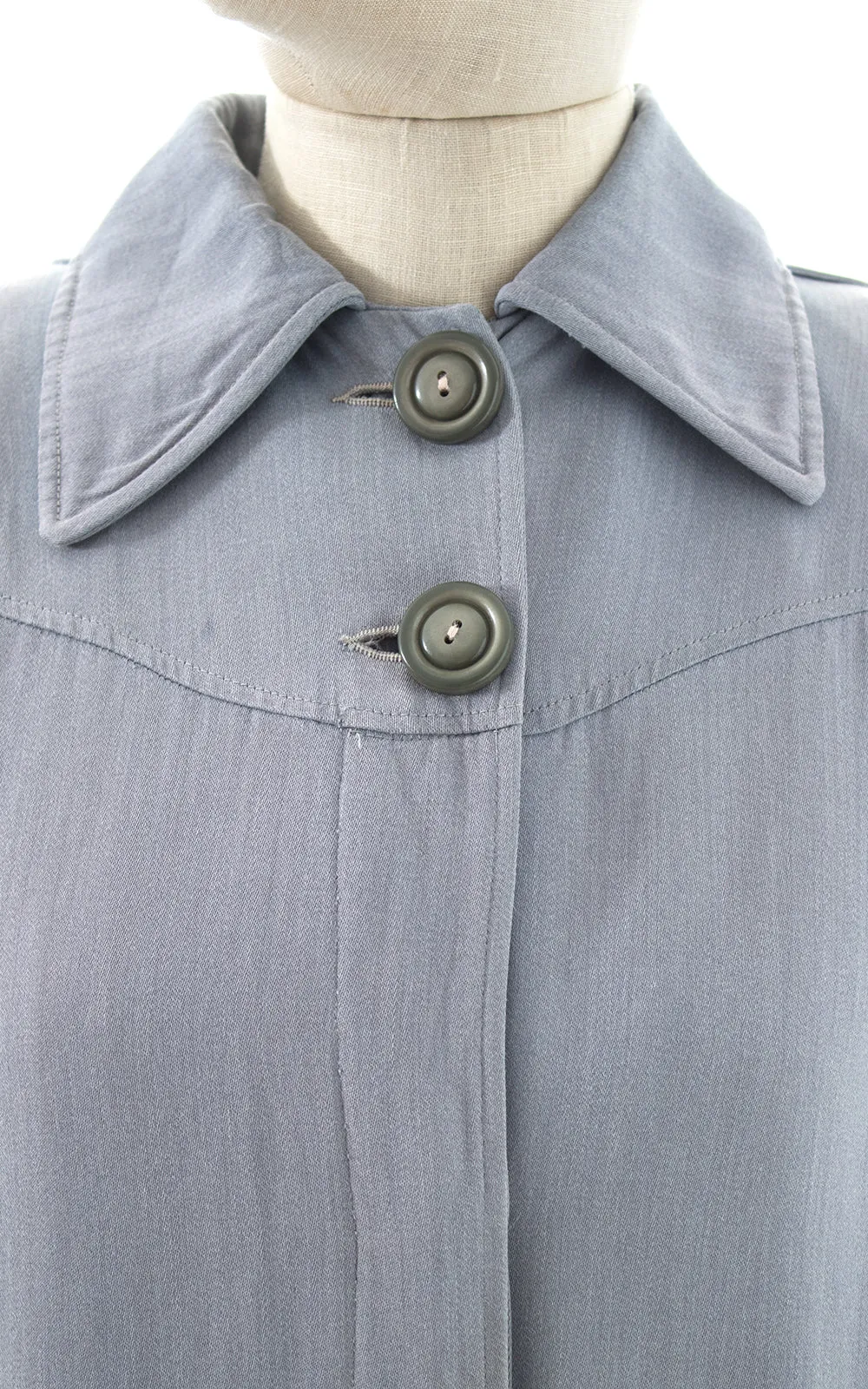 1940s Hooded Raincoat | small/medium