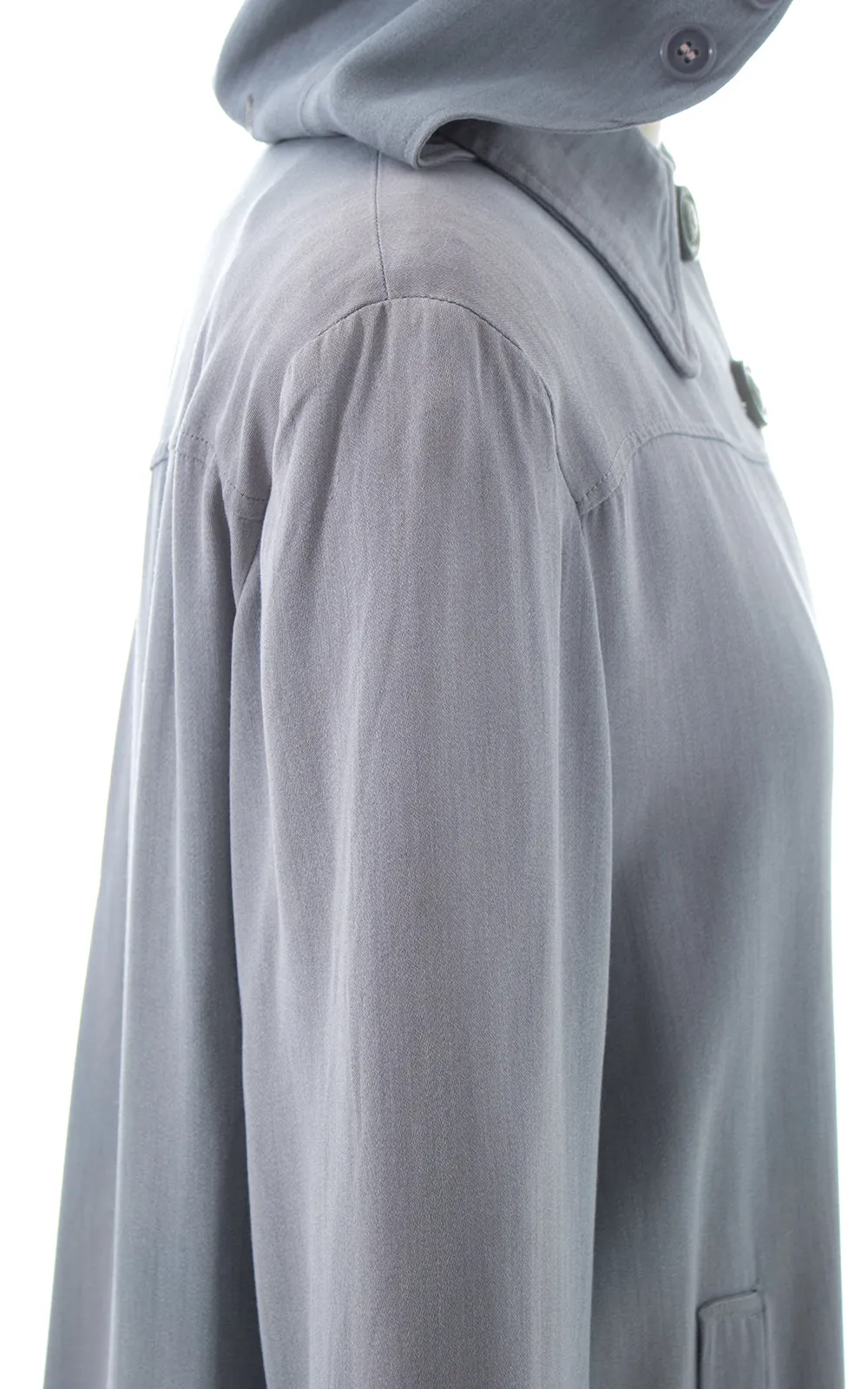 1940s Hooded Raincoat | small/medium