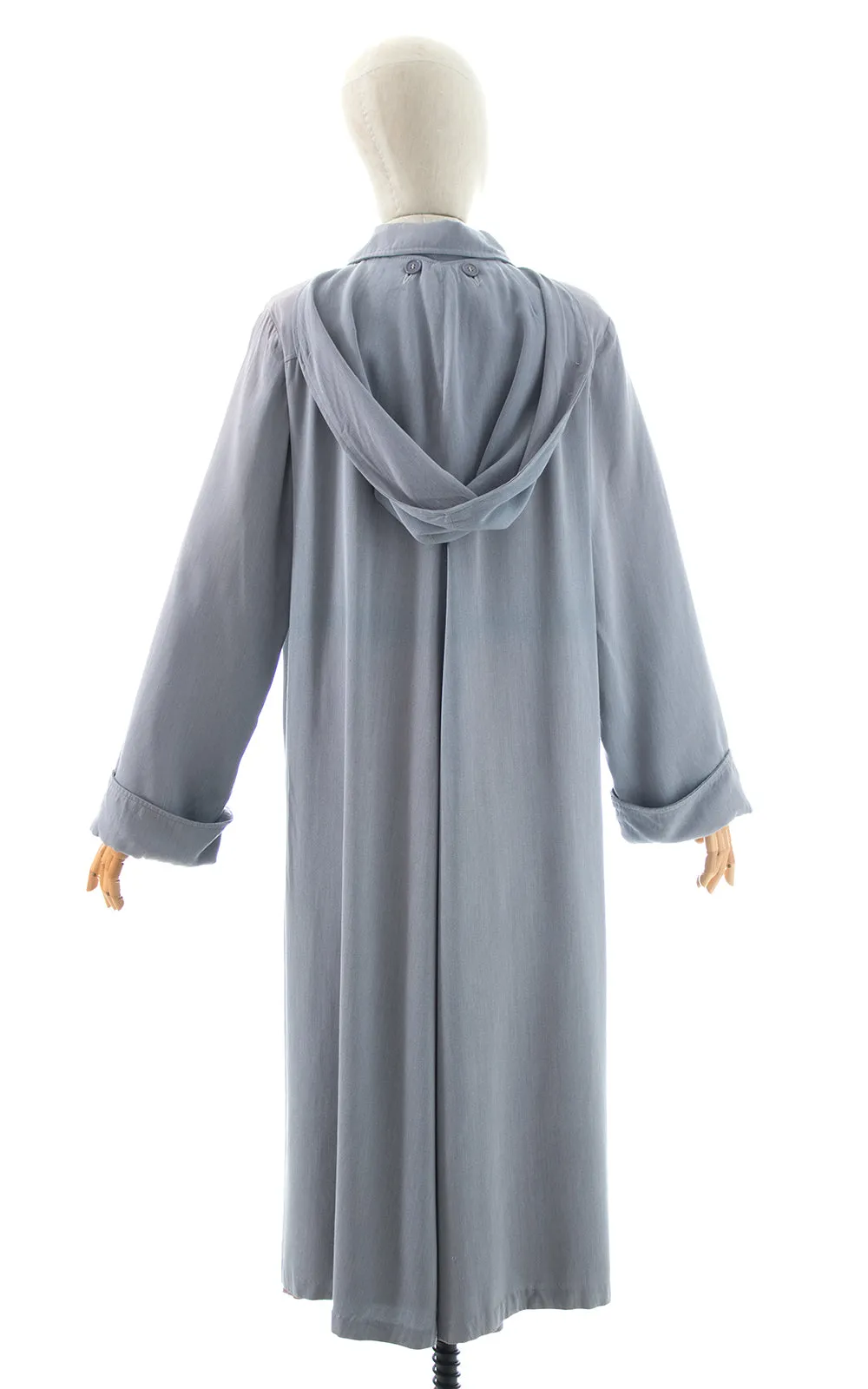 1940s Hooded Raincoat | small/medium