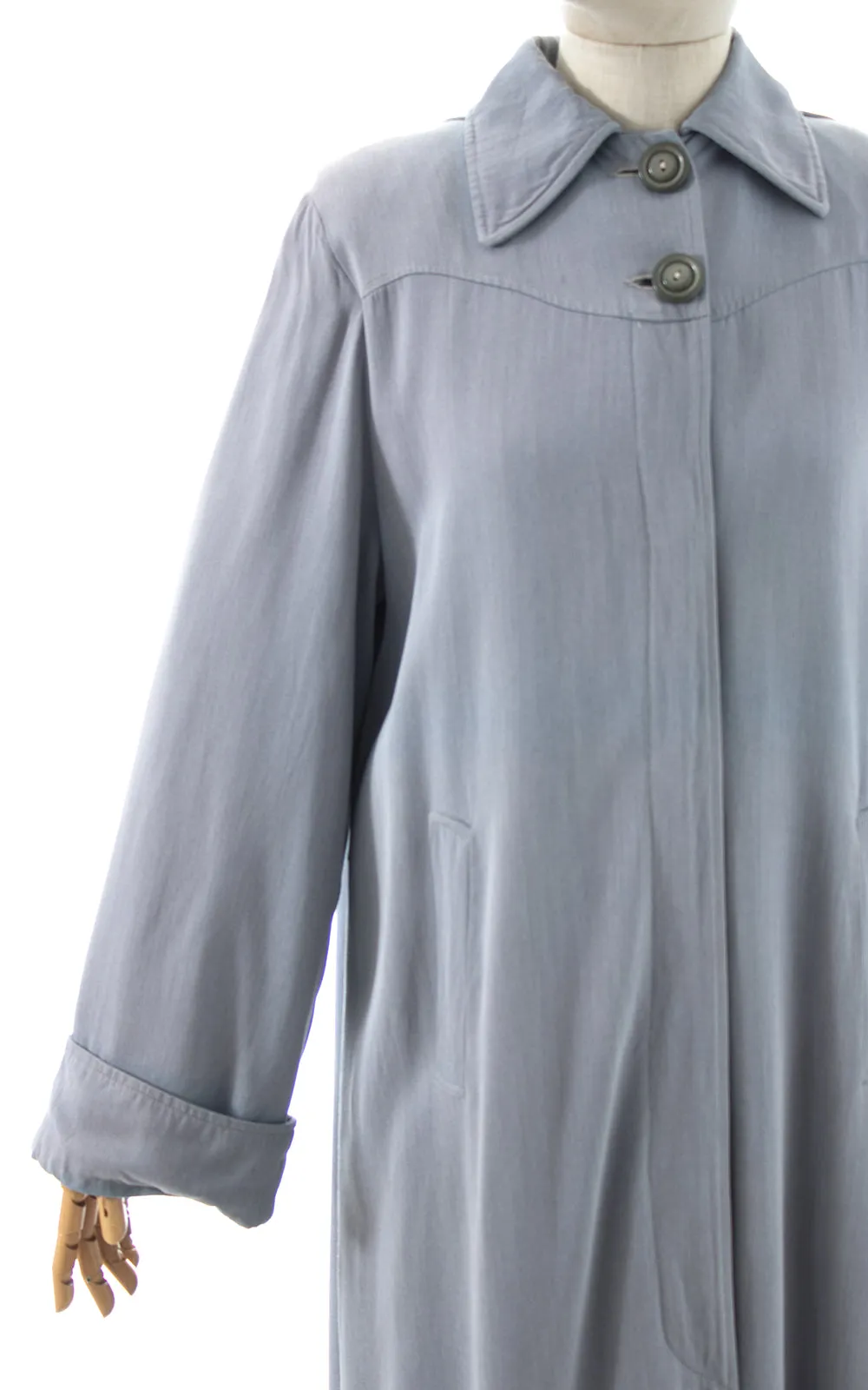 1940s Hooded Raincoat | small/medium