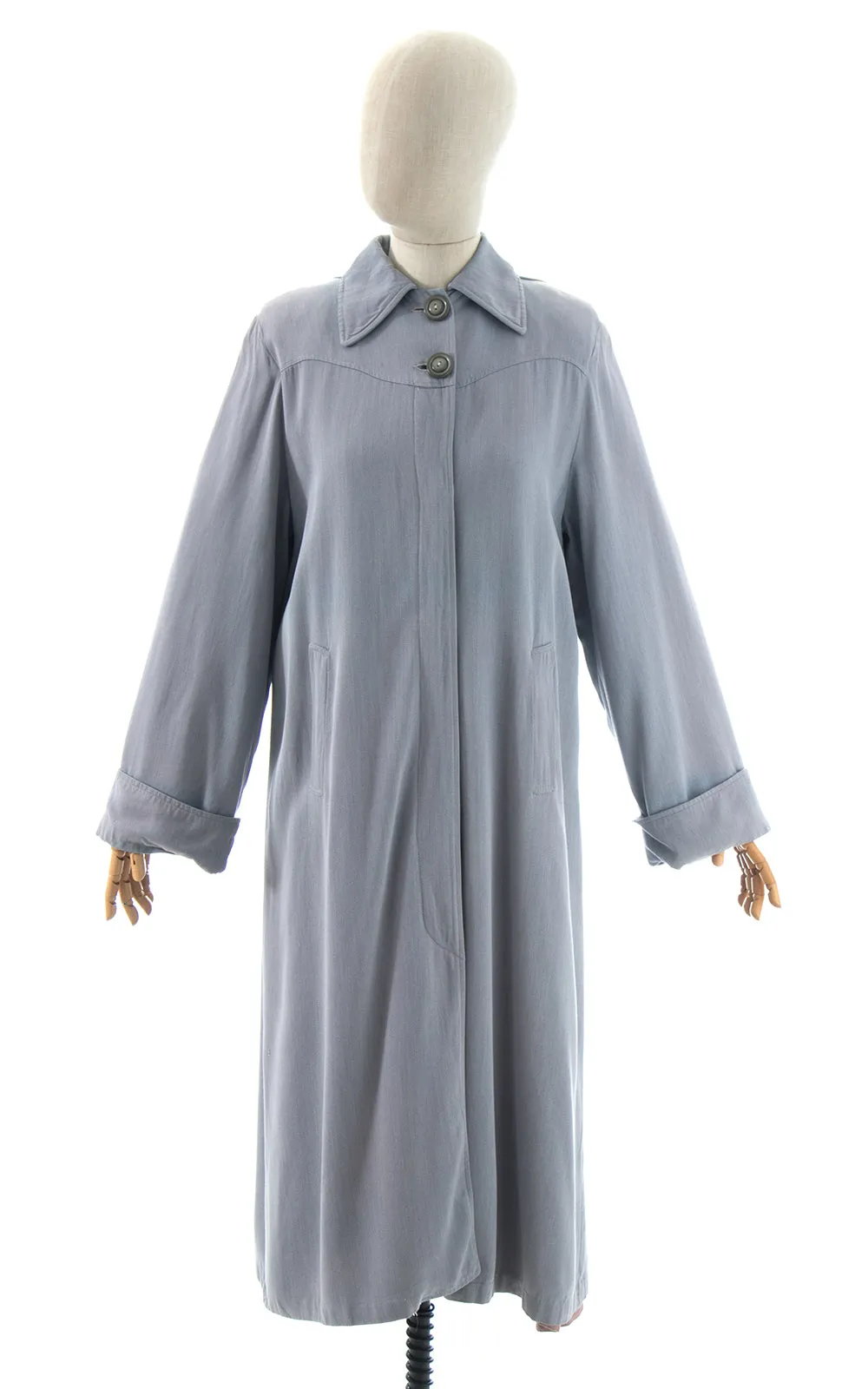 1940s Hooded Raincoat | small/medium