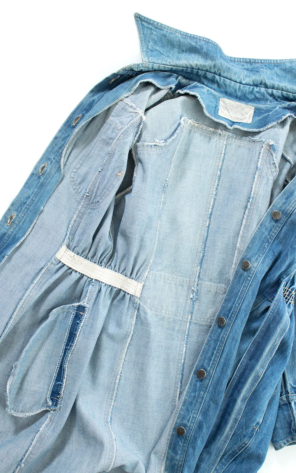 1970s Denim Coat Dress | small