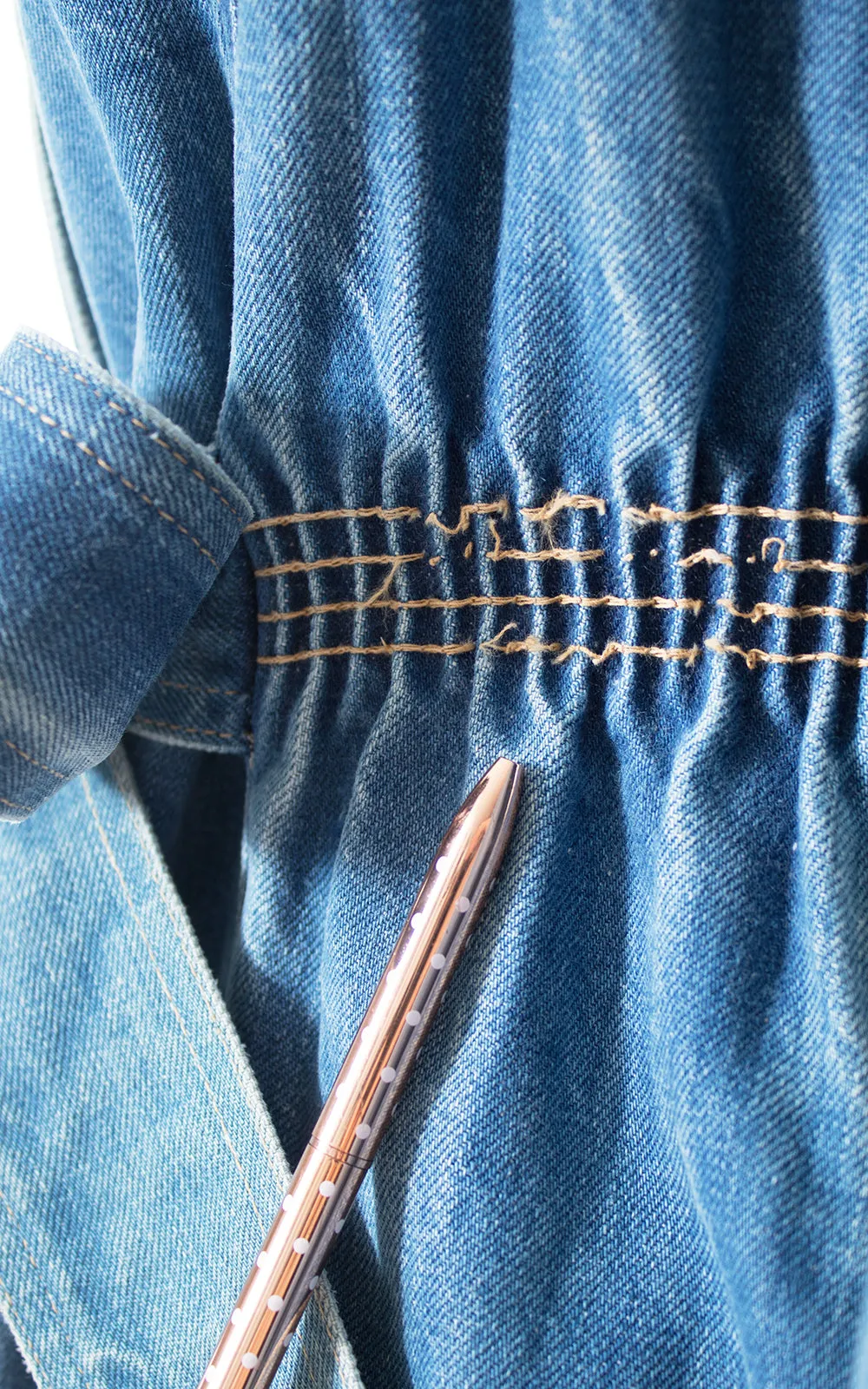 1970s Denim Coat Dress | small