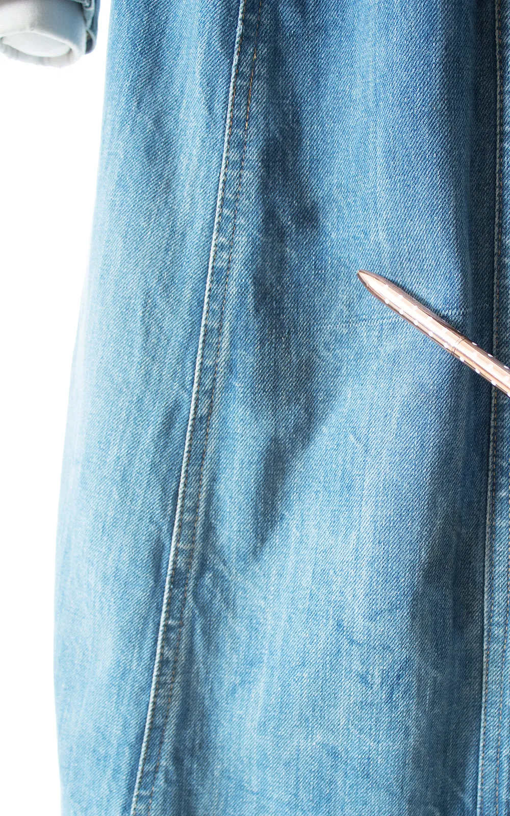 1970s Denim Coat Dress | small