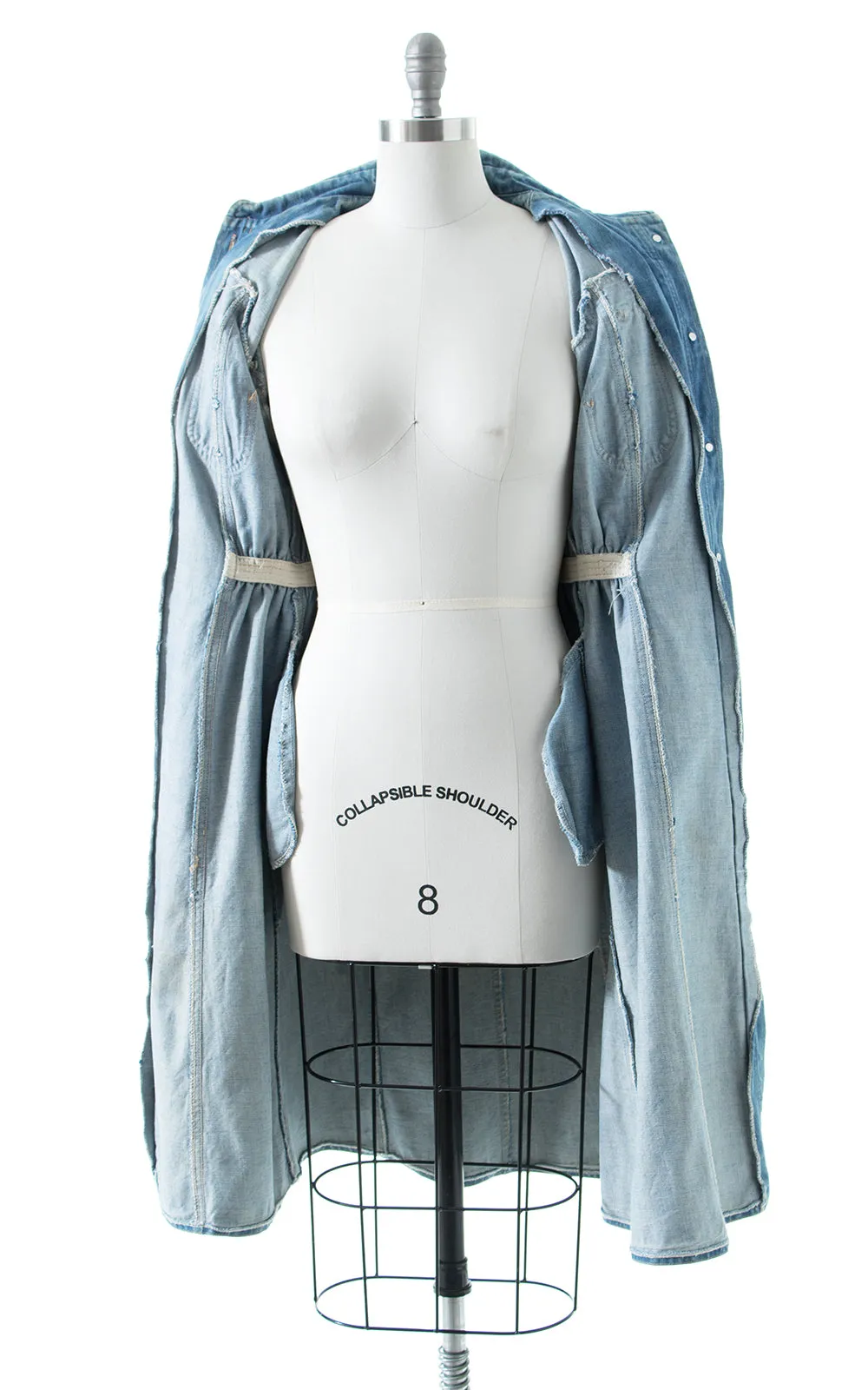 1970s Denim Coat Dress | small