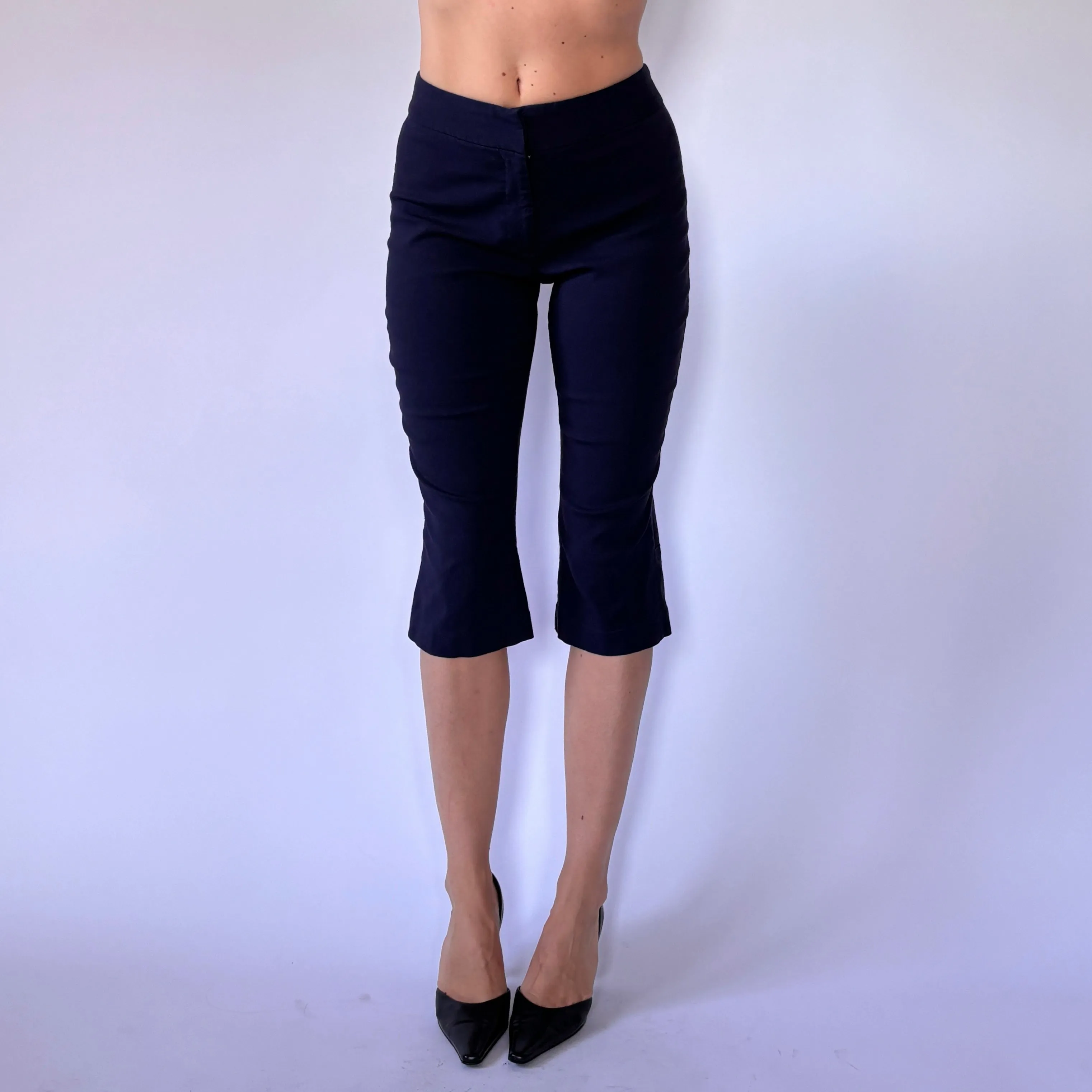 2000s Navy Capri Flares (XS)