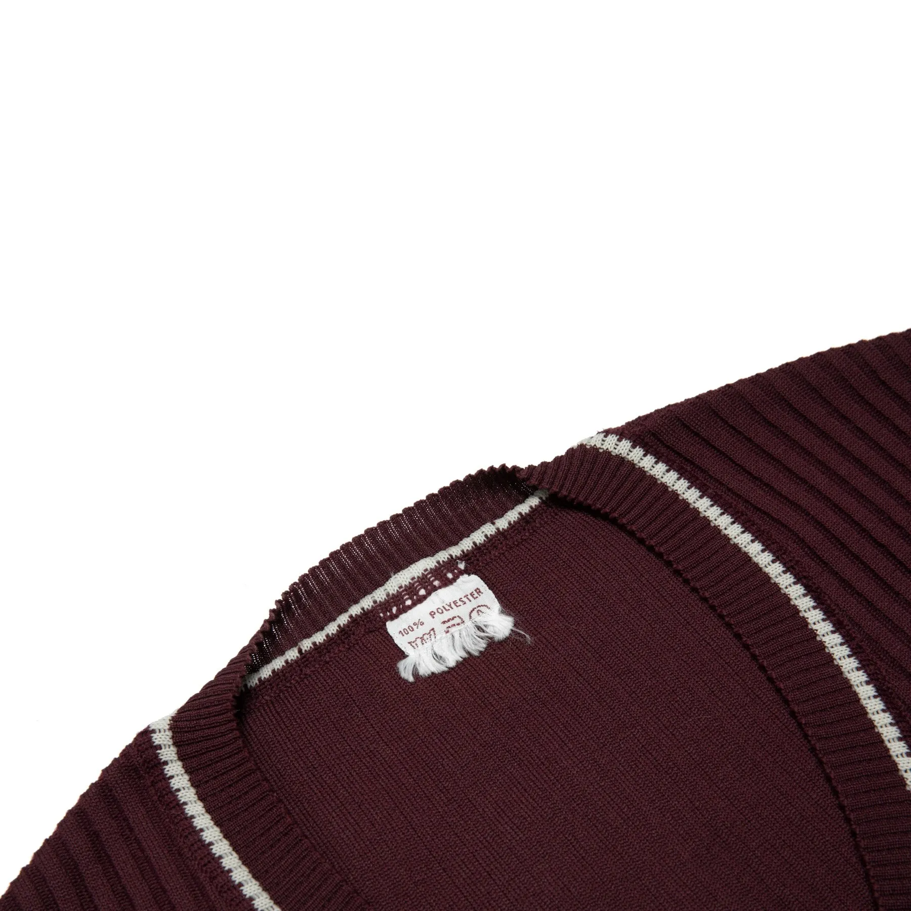 70s Collegiate Ottoman Rib Knit Vest