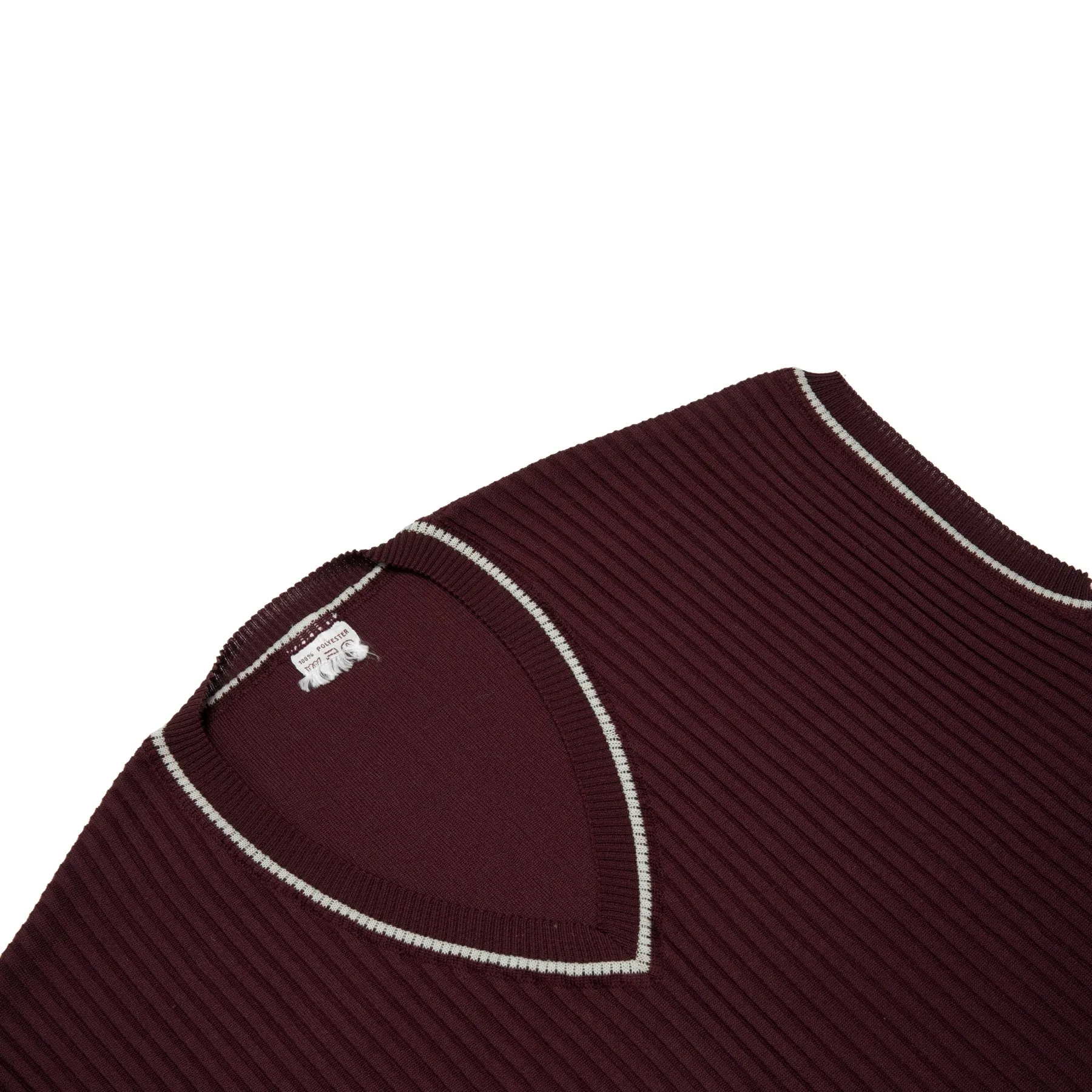70s Collegiate Ottoman Rib Knit Vest