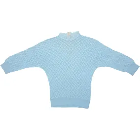 70s Diamond Lattice Brushed Yarn Batwing Sweater