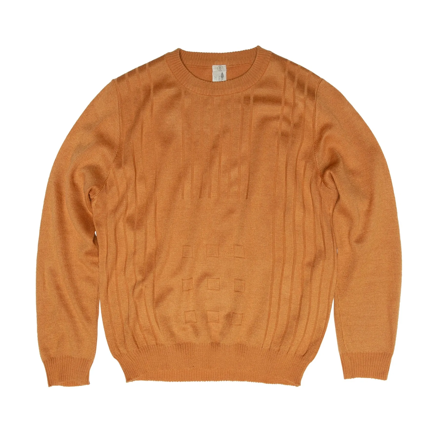 70s Fine Guage Tuck Stitch Tailored Knit Pullover