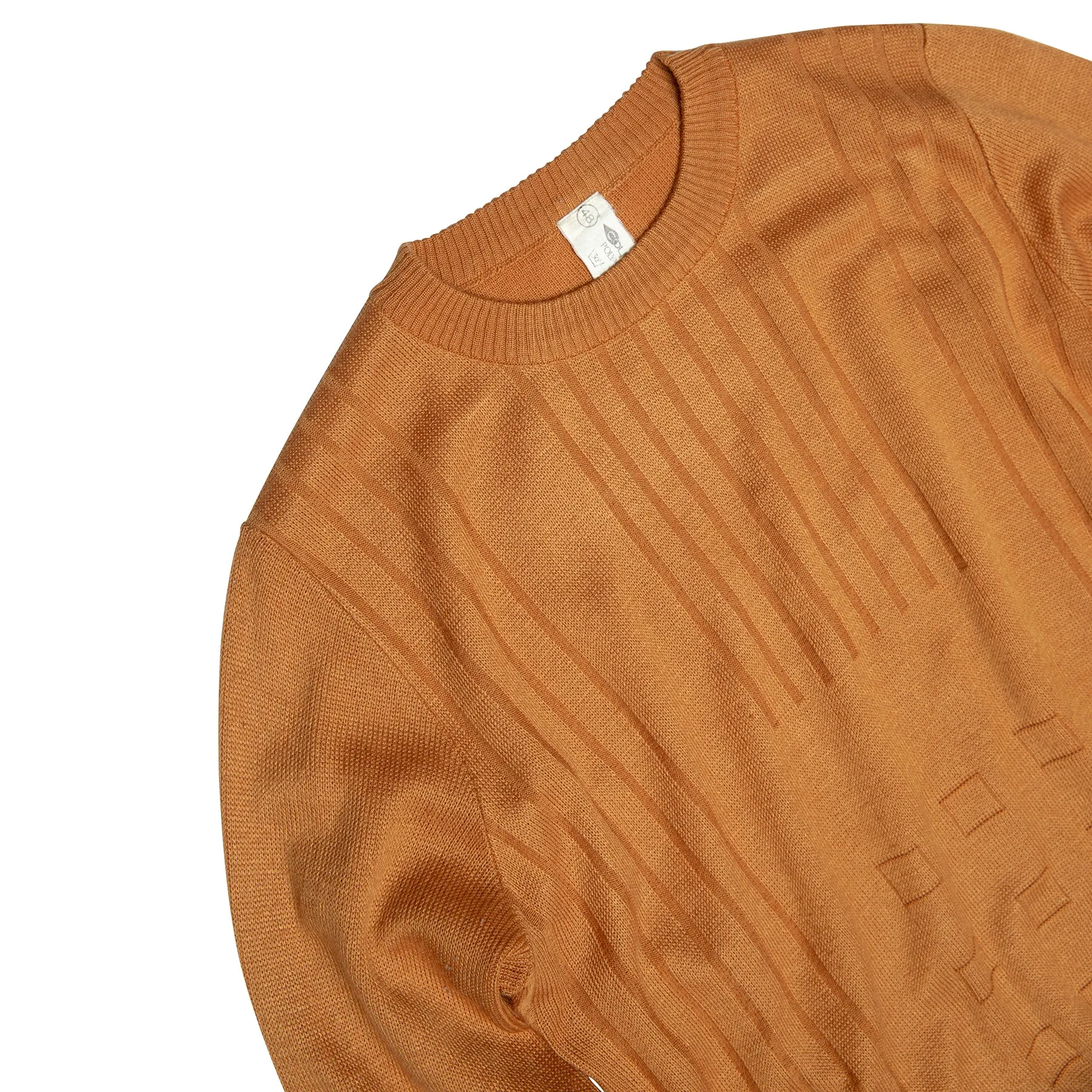 70s Fine Guage Tuck Stitch Tailored Knit Pullover