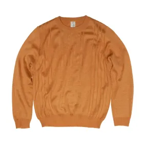 70s Fine Guage Tuck Stitch Tailored Knit Pullover