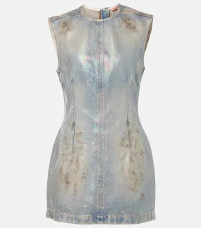 Acne Studios Coated denim twill minidress