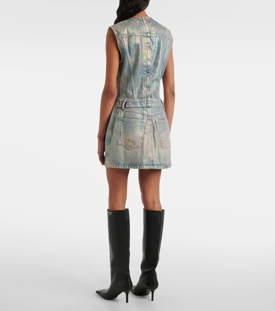 Acne Studios Coated denim twill minidress