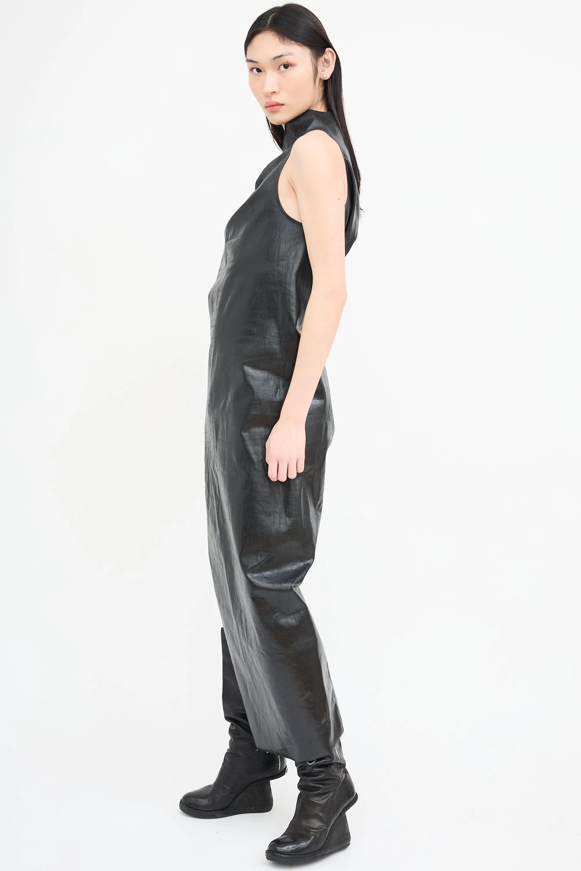Black Athena Denim Maxi Dress