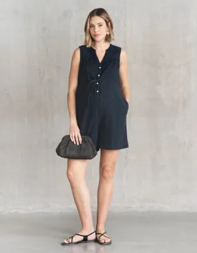 Button-Down Maternity Playsuit