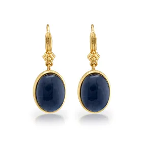 Cleopatra Oval Labradorite Drop Earrings