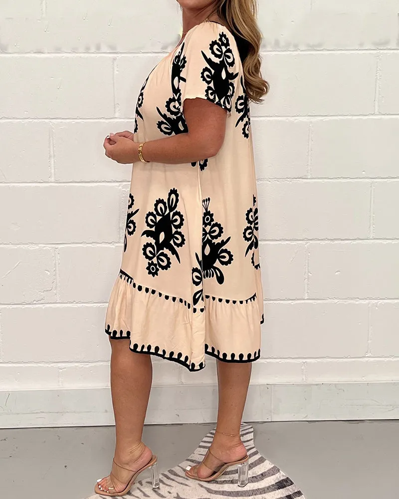 Emilia - Stylish Print Dress