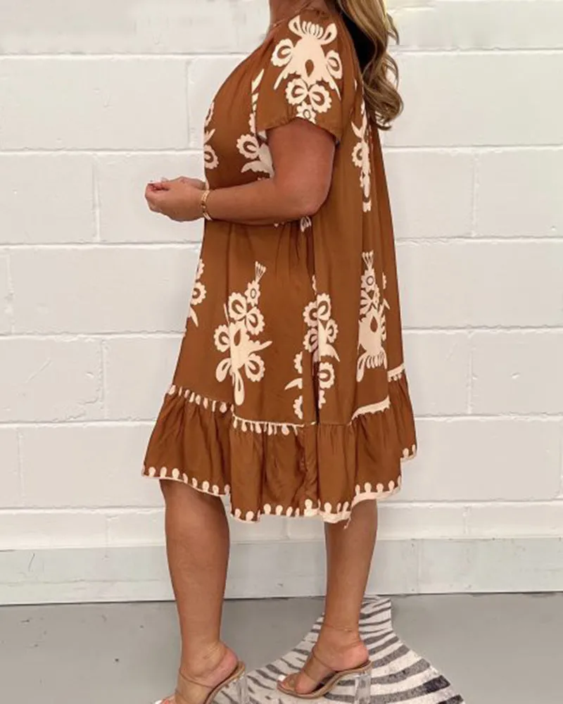 Emilia - Stylish Print Dress