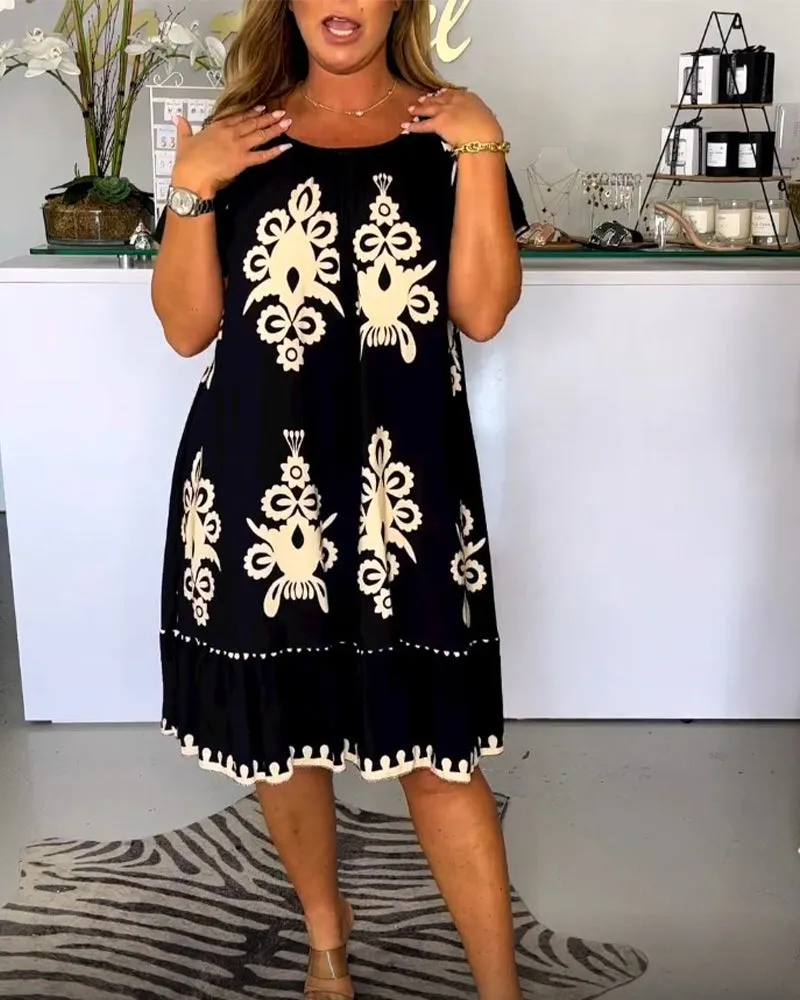 Emilia - Stylish Print Dress