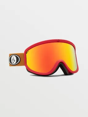 Footprints Goggle with Bonus Lens - Charamel / Red Chrome