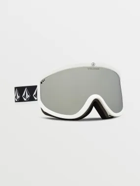 Footprints Goggle with Bonus Lens - White Rerun / Silver Chrome
