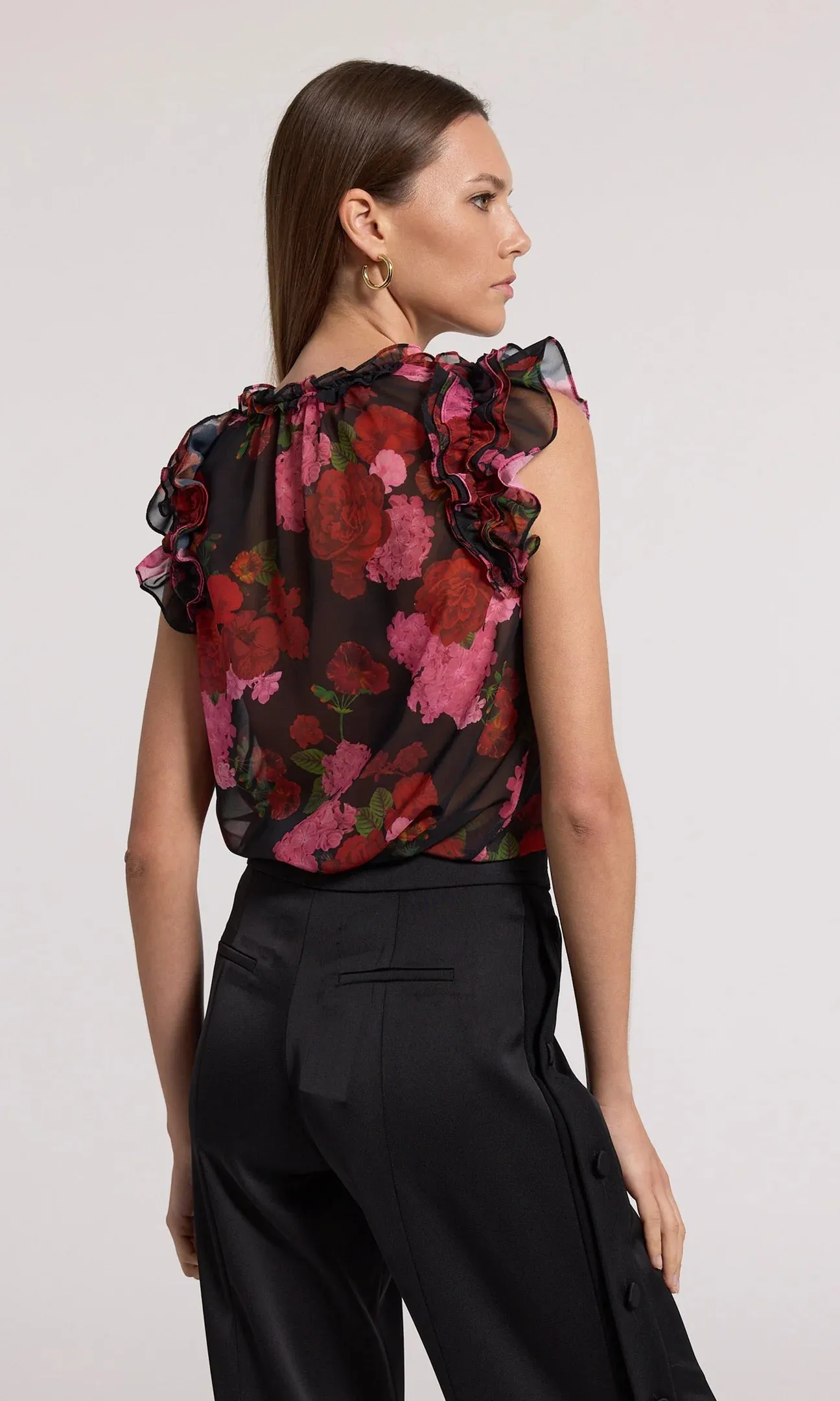 Generation Love Sia Floral Blouse Floral Fantasy Red