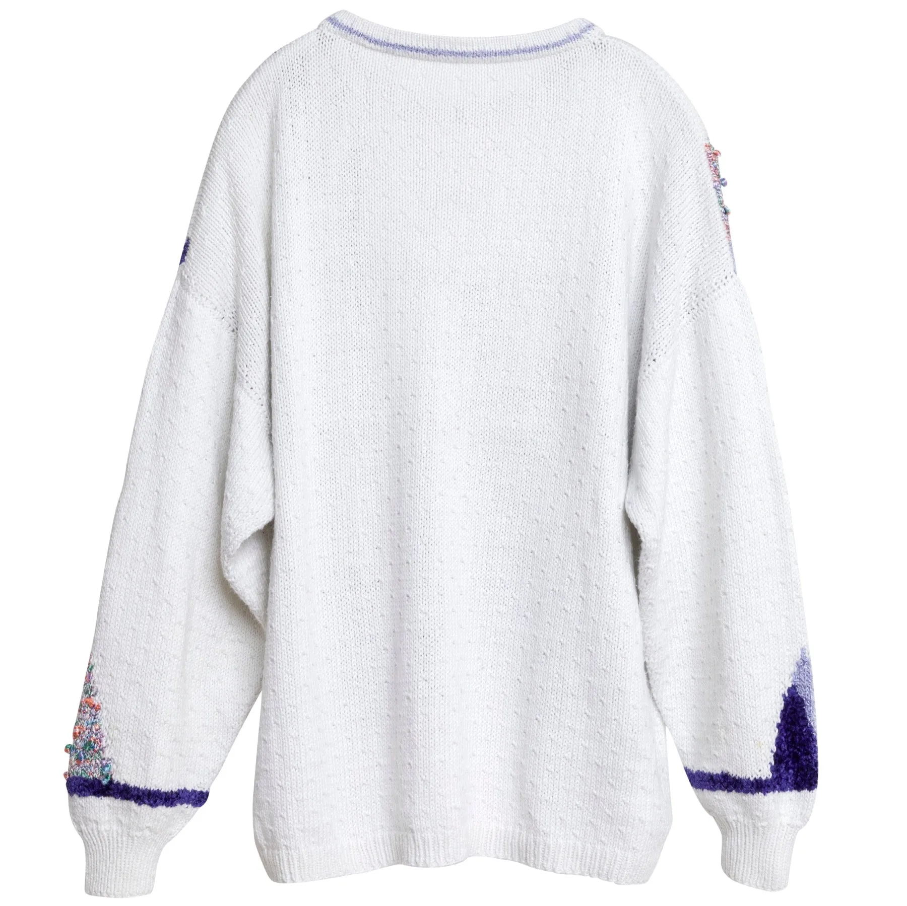 Intarsia Popcorn Knit Stitch Bouclé Jumper