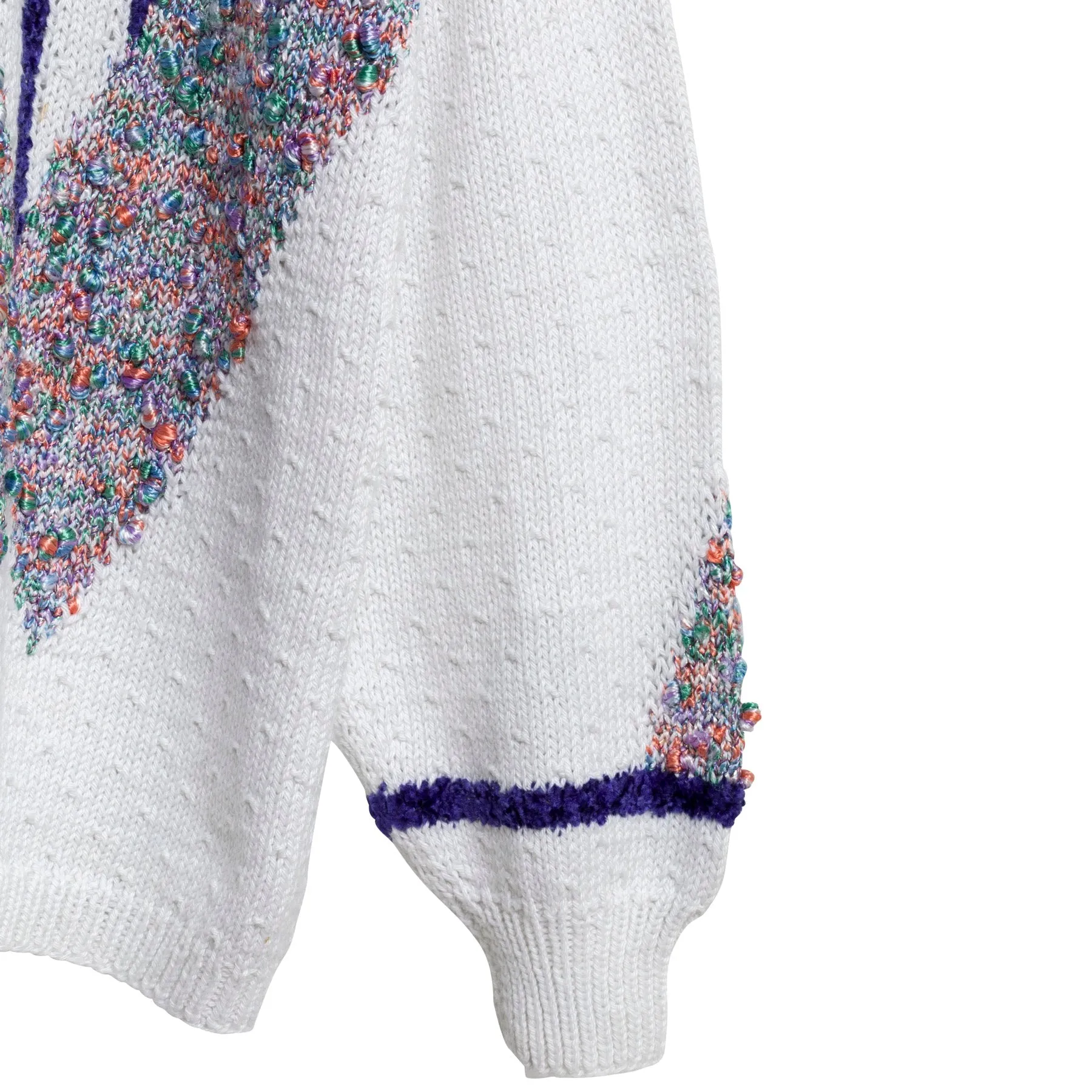 Intarsia Popcorn Knit Stitch Bouclé Jumper