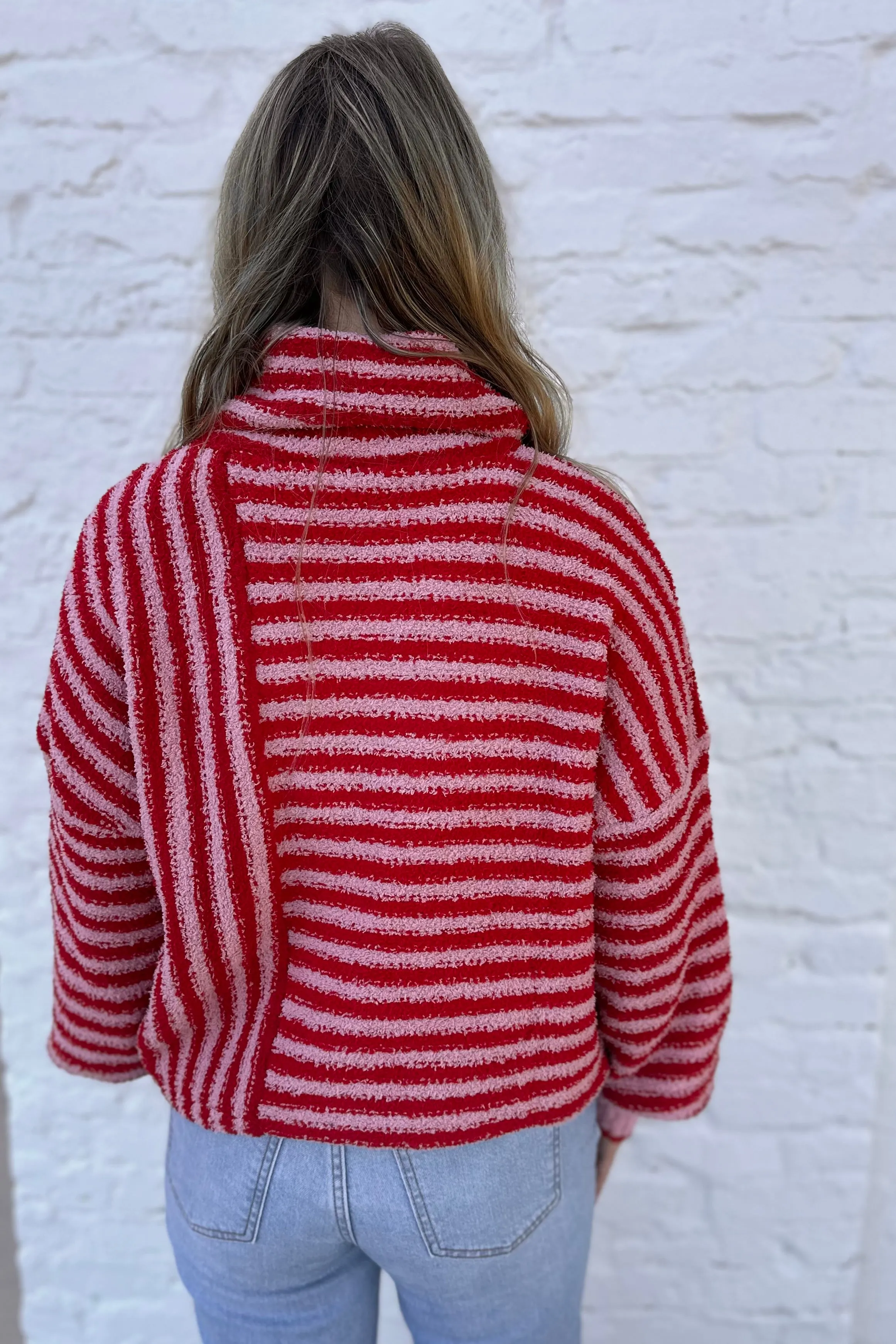 KANDY Striped Knit Sweater Top