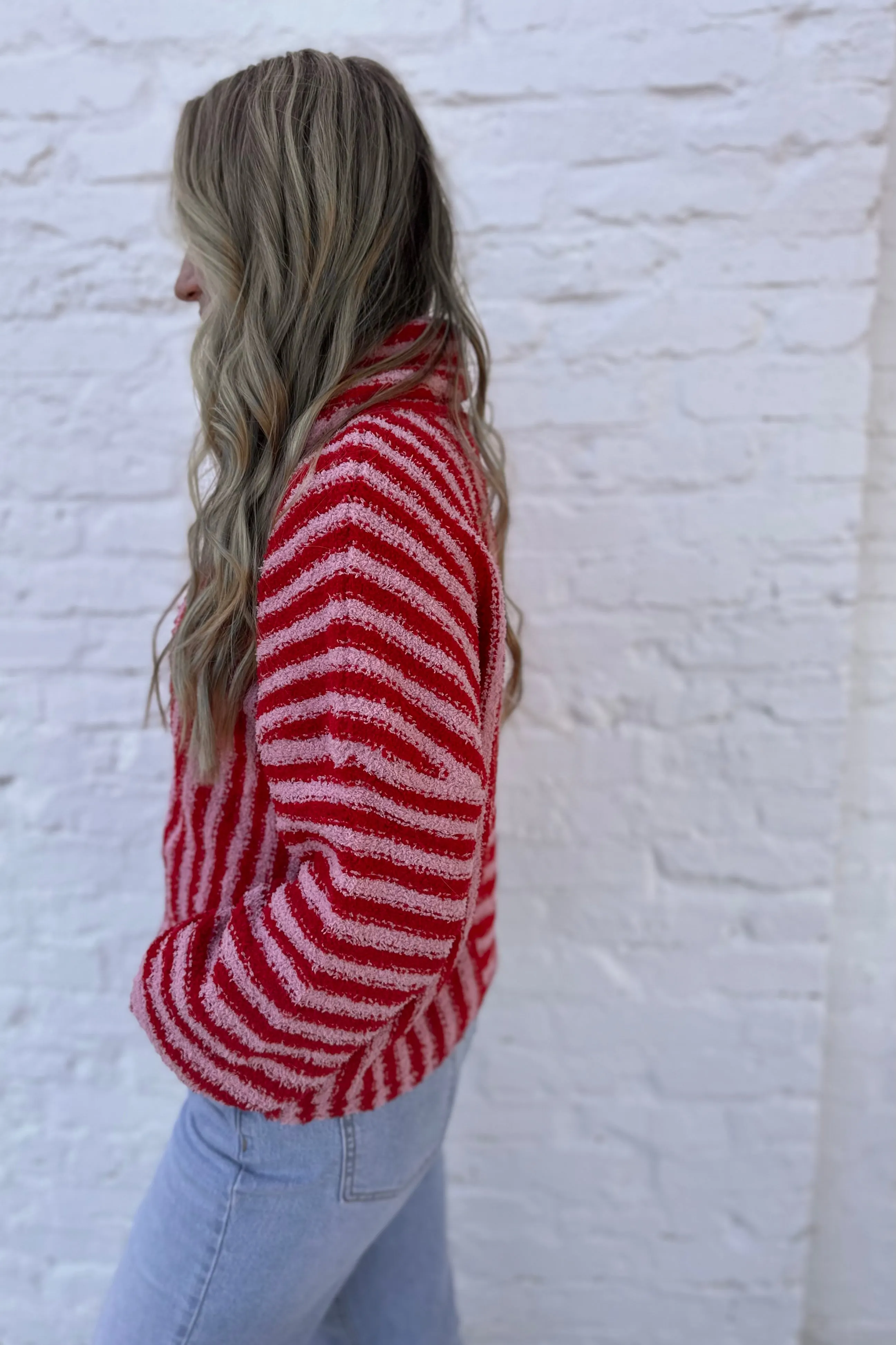 KANDY Striped Knit Sweater Top