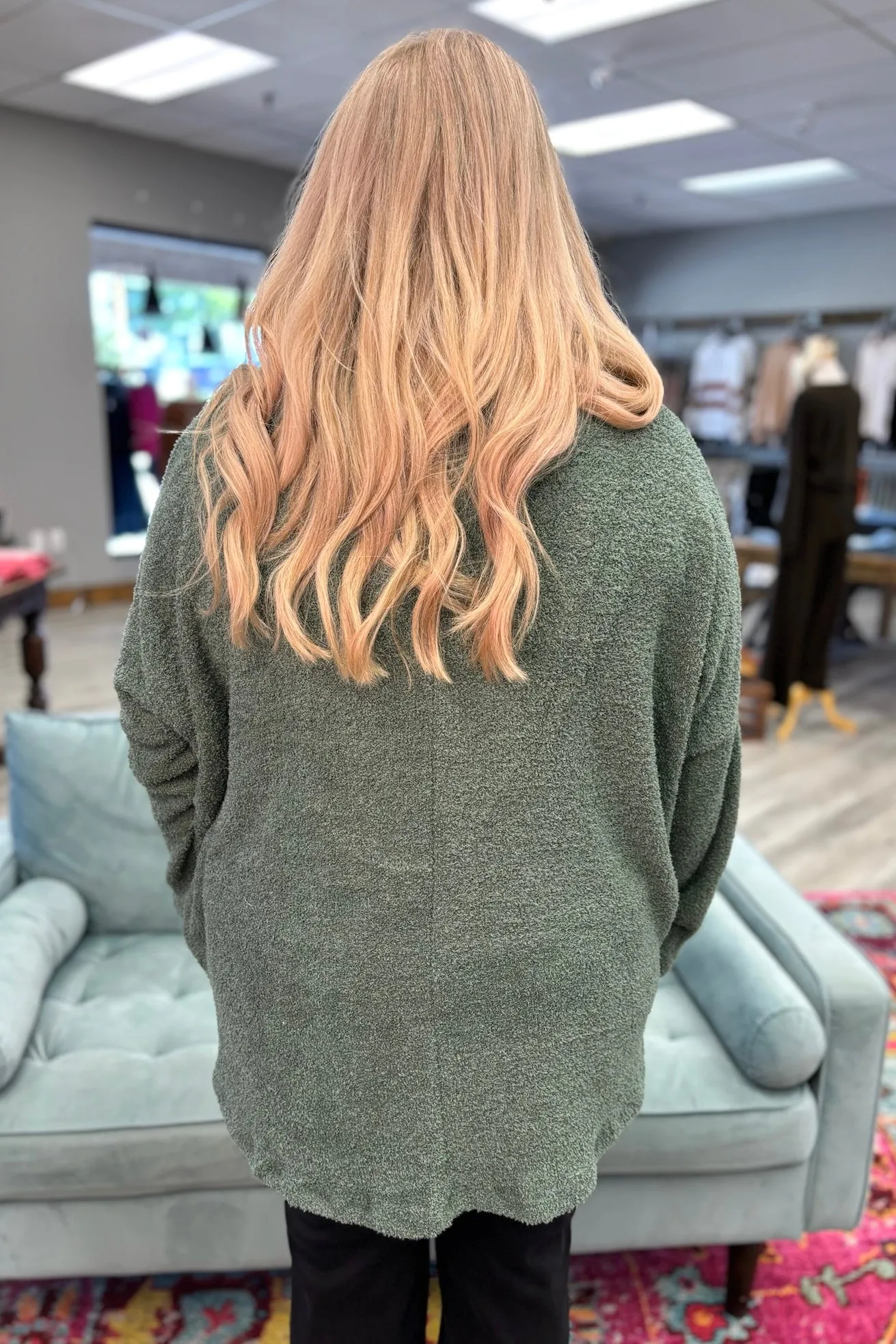 MADELINE Cozy Knit Sweater- Green