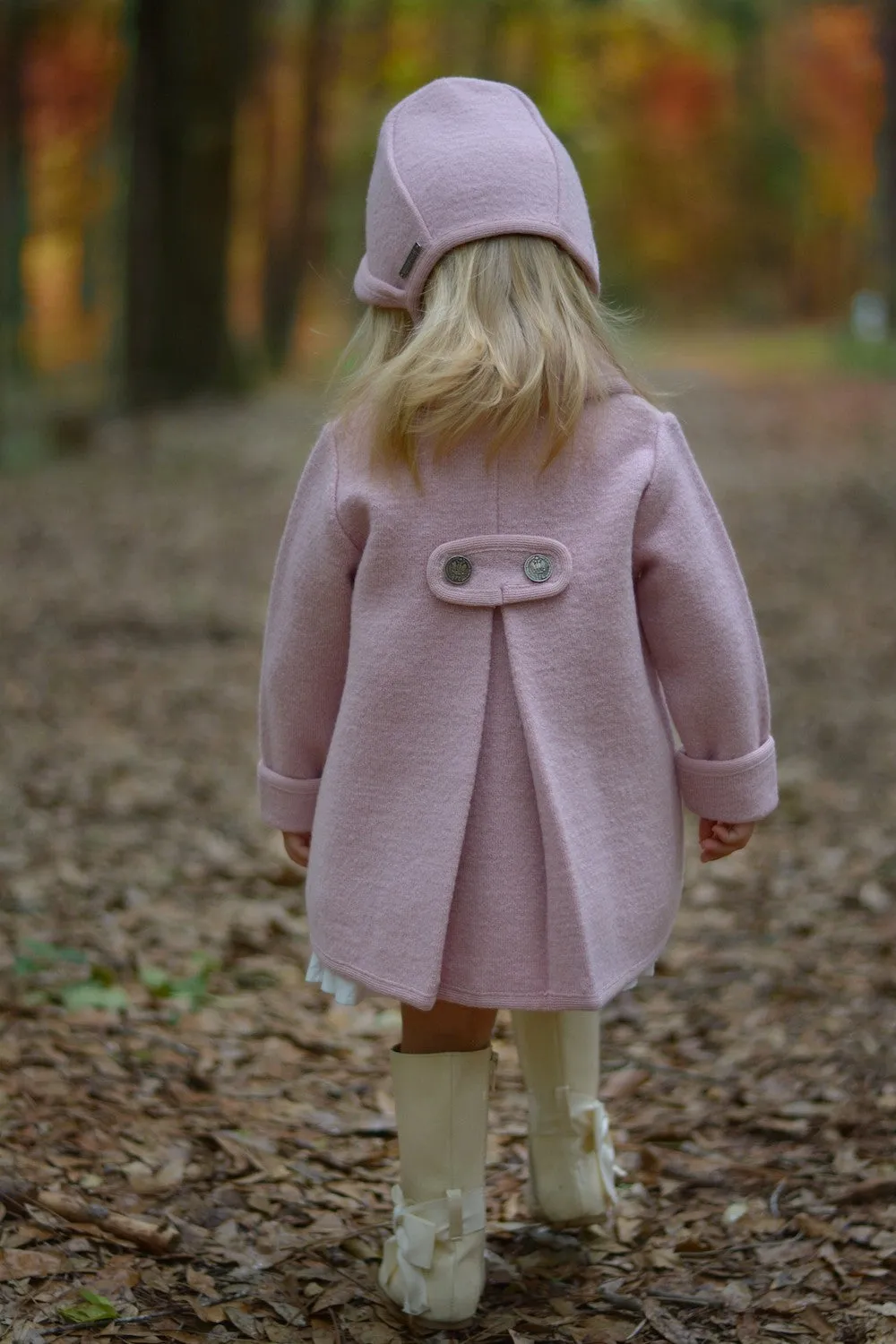 Marae Girls Dress Coat - Single Row of Buttons - Vent Back - Light Pink