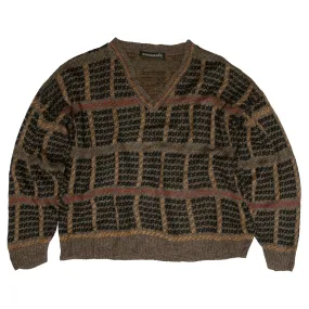 Mid-Century Jacquard Stranded Virgin Wool Pullover