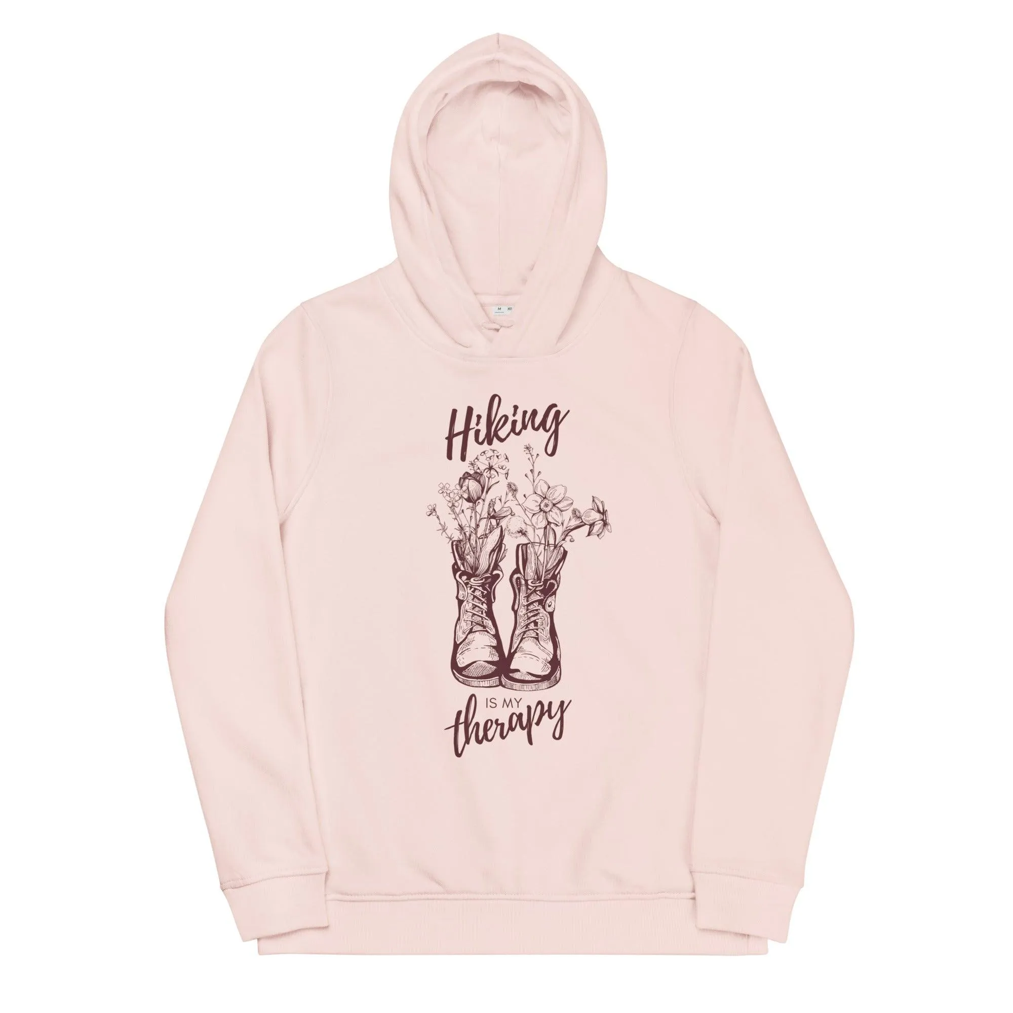 Pastel "Hiking is my Therapy" Women's Fitted Hoodie