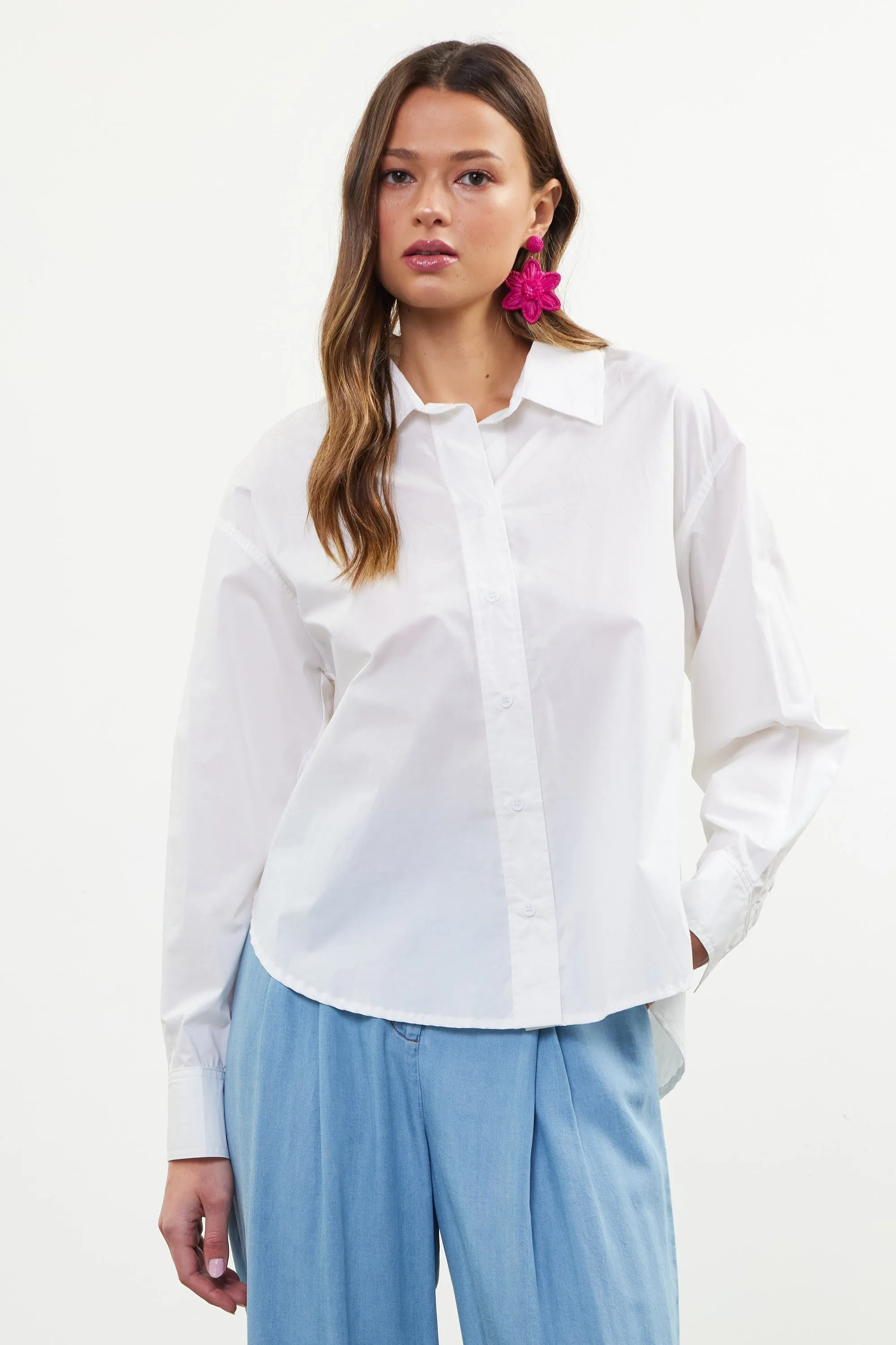 Poplin Button Down | White