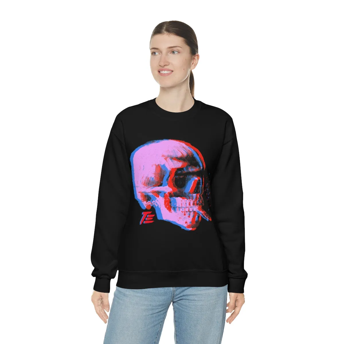 Skull With Burning Cigarette - Van Gogh Tribute | Pop Art Unisex Sweatshirt