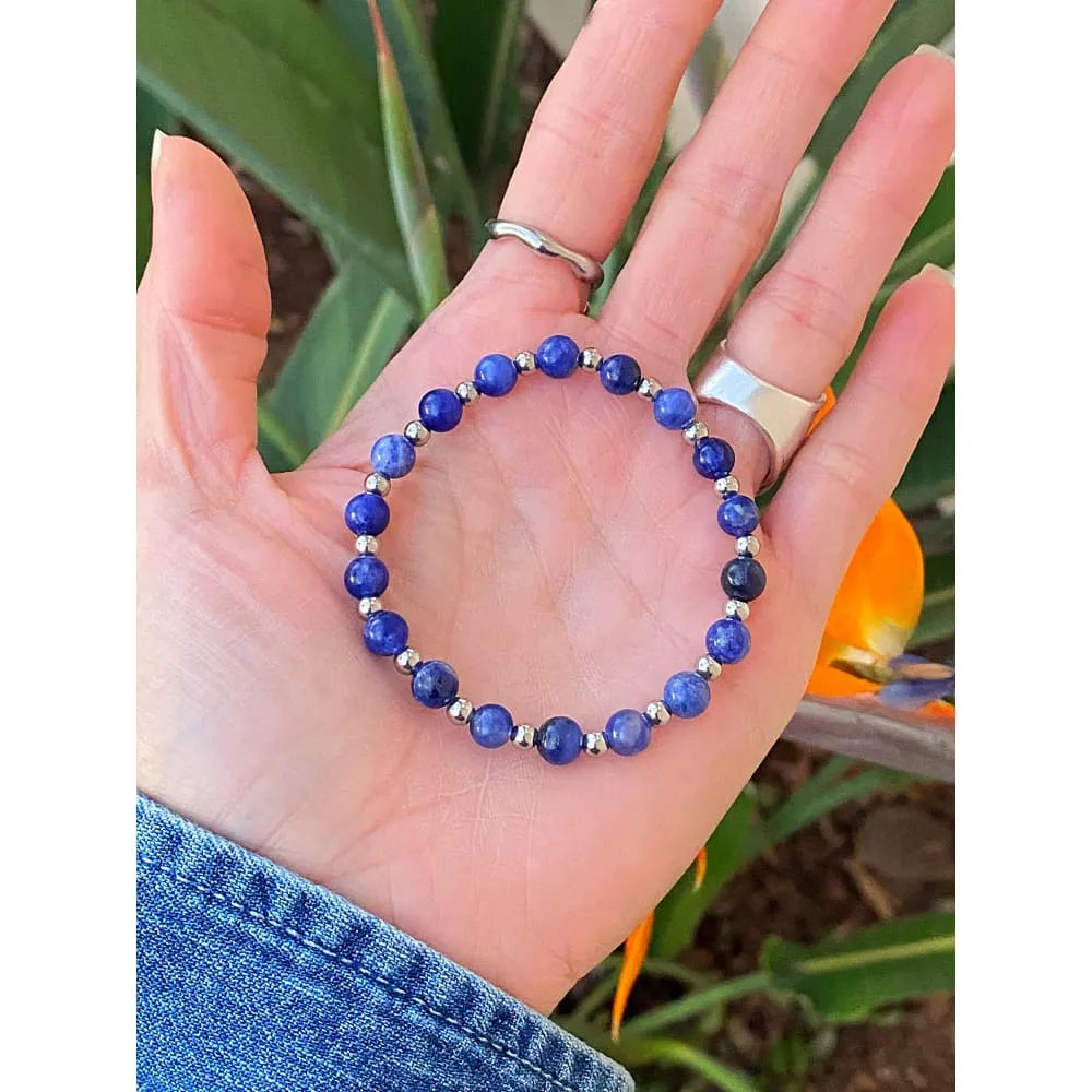 SODALITE BEADED BRACELET
