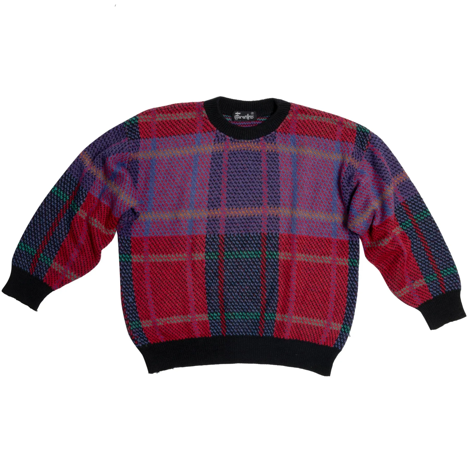 Stranded Broken Check Crew Neck Jumper